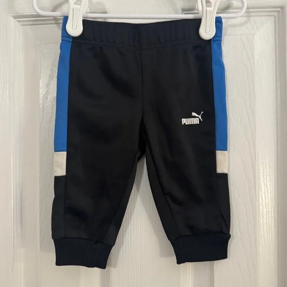 Puma Baby Boy Blue Black and White Two Piece Track Suit Set Like New - Picture 12 of 13
